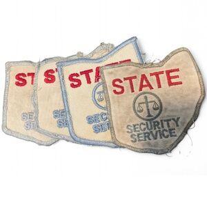 Set of Vintage State Security Service Patches